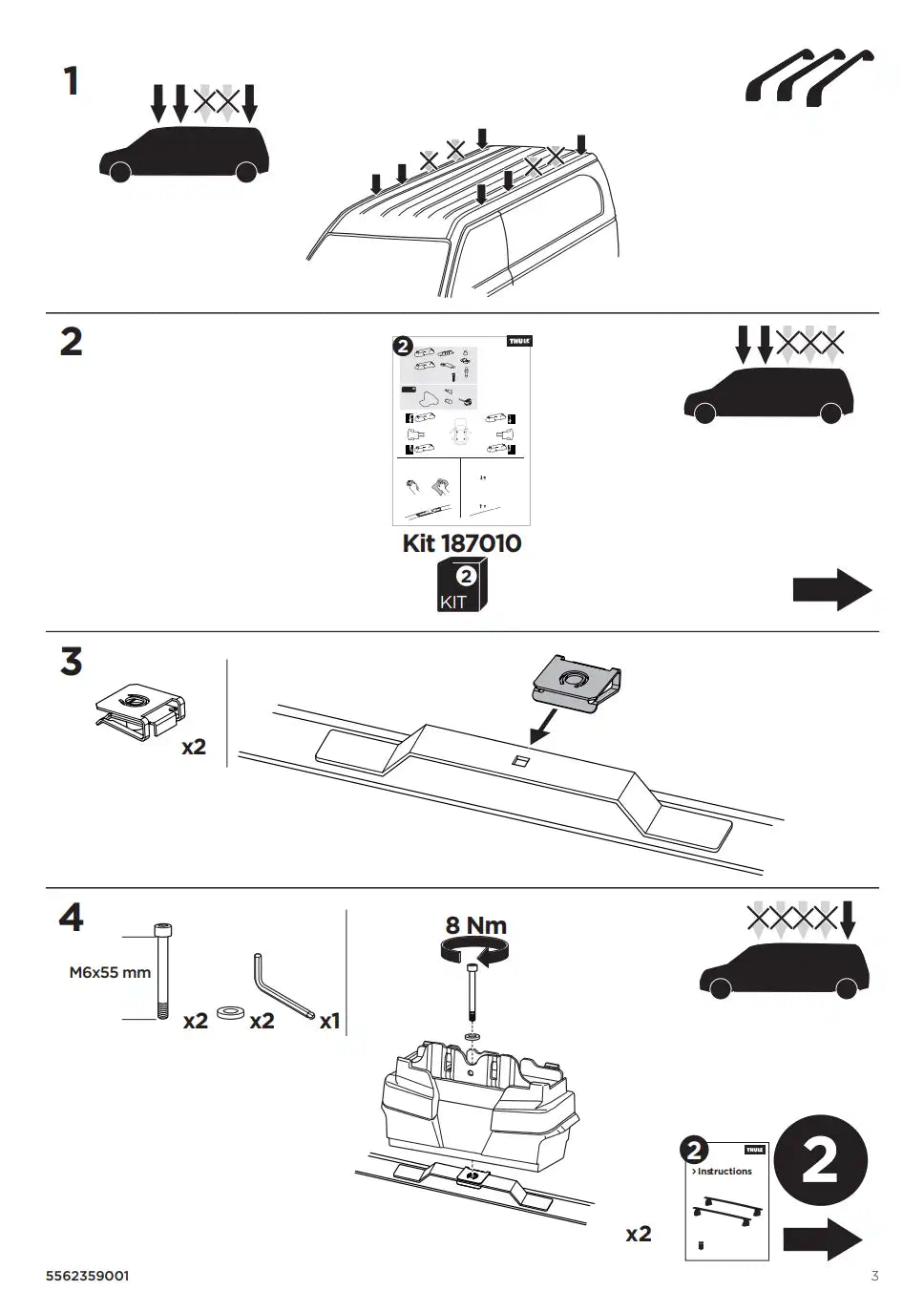 Kit THULE 187137 3 Manual
