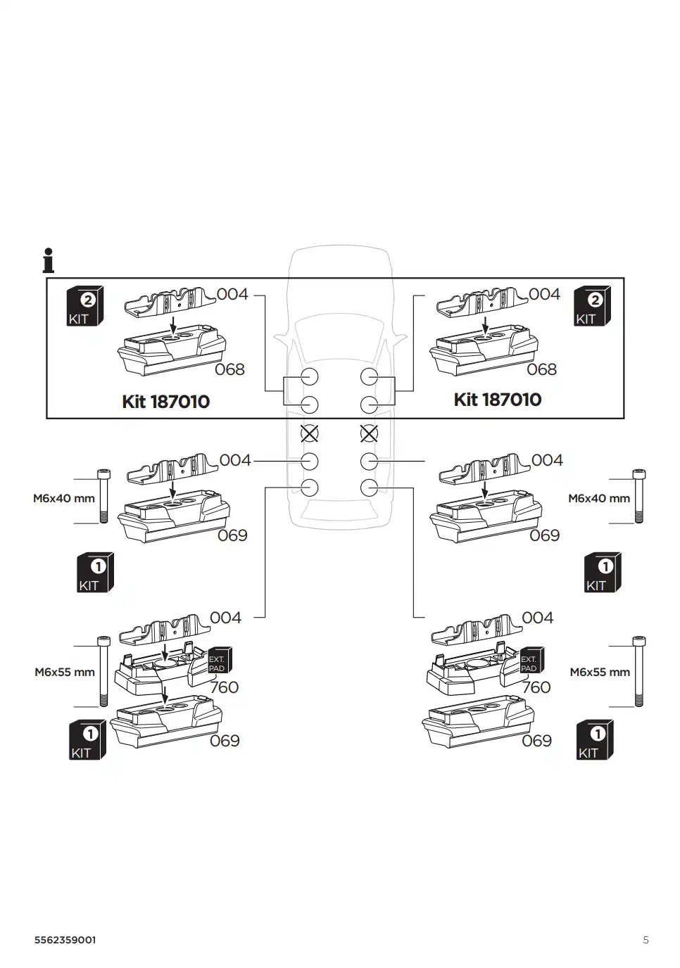 Kit THULE 187137 5 Manual