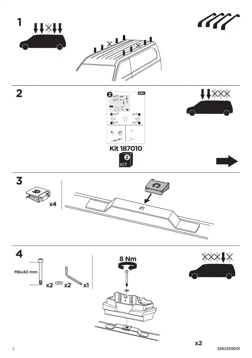 Kit THULE 187137 6 Manual