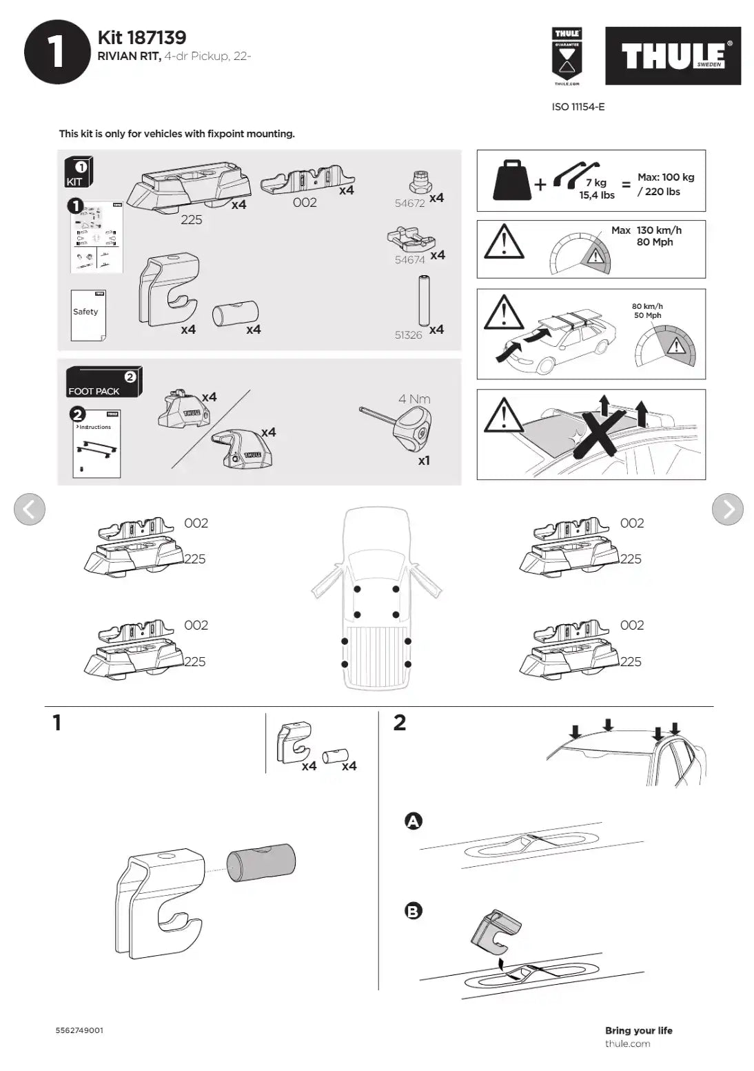 Kit THULE 187139 1 Manual