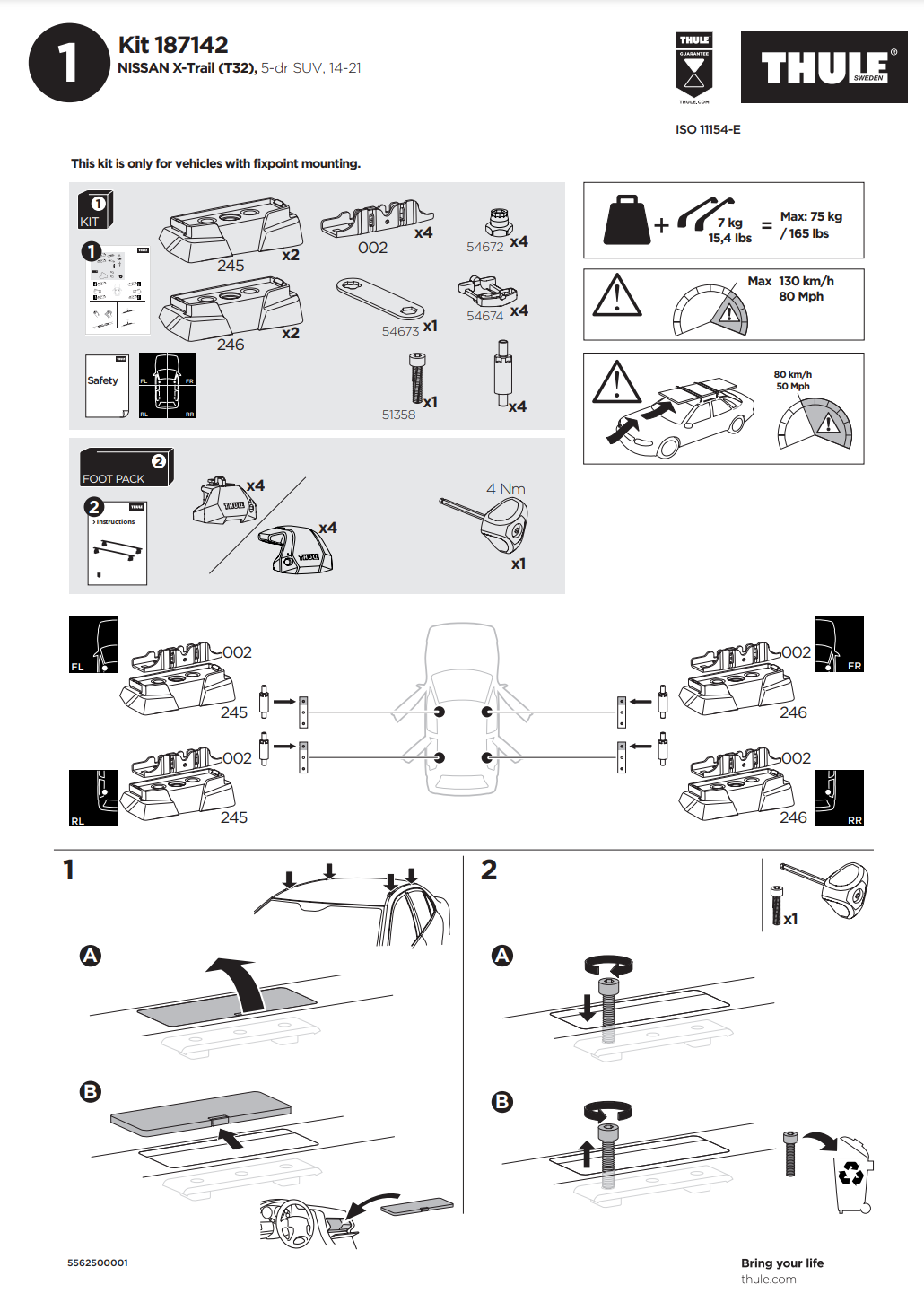 Kit THULE 187142 1 Manual