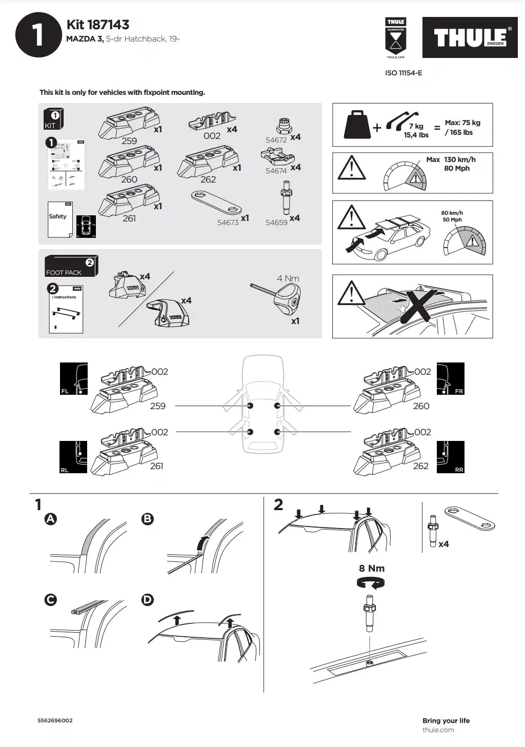 Kit THULE 187143 2 Manual