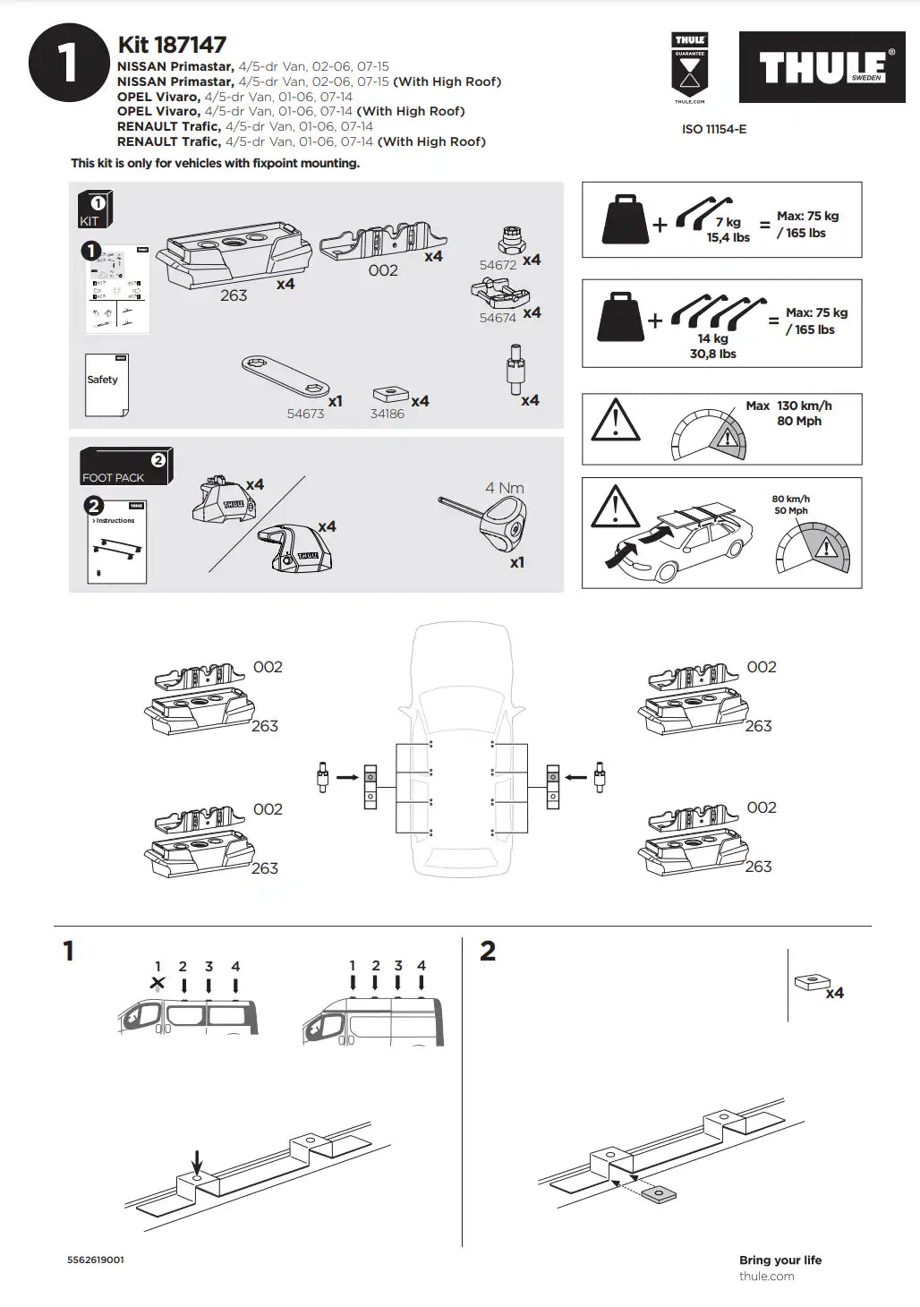 Kit THULE 187147 2 Manual