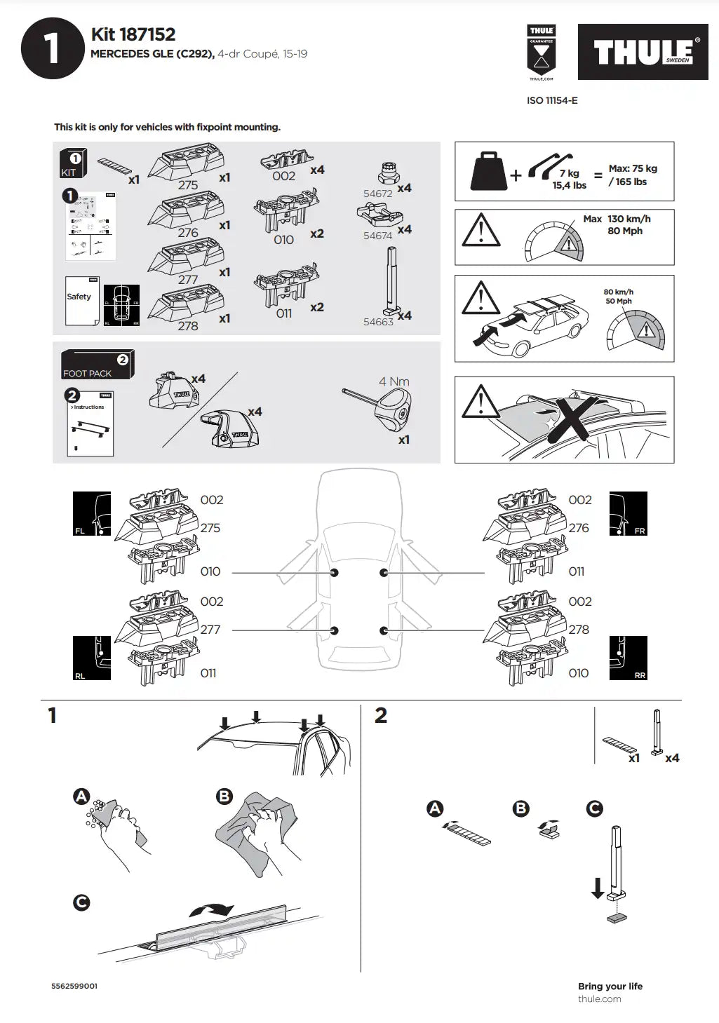 Kit THULE 187152 2 Manual