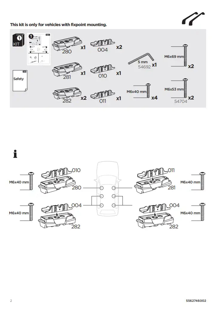 Kit THULE 187153 2 Manual