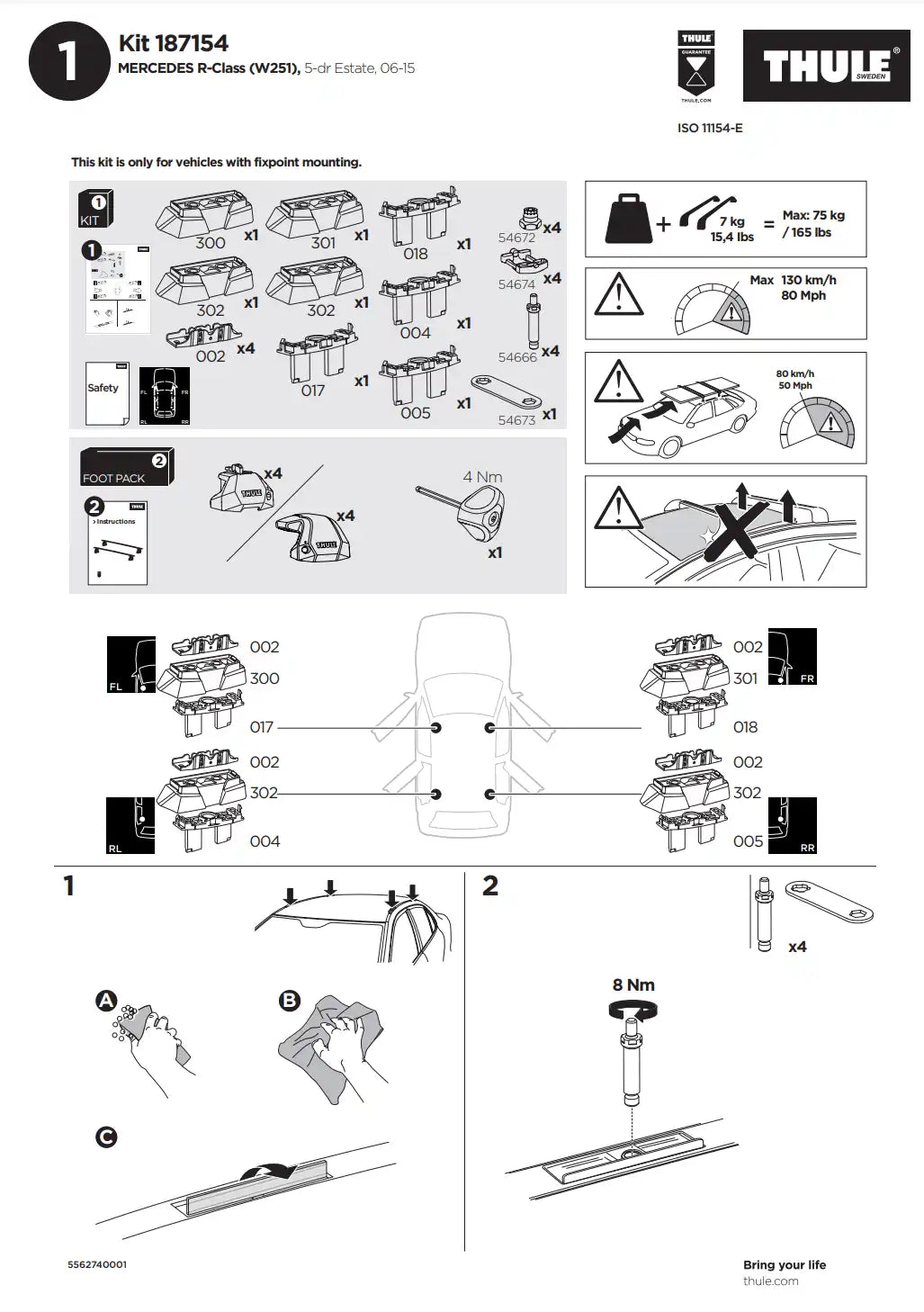 Kit THULE 187154 2 Manual