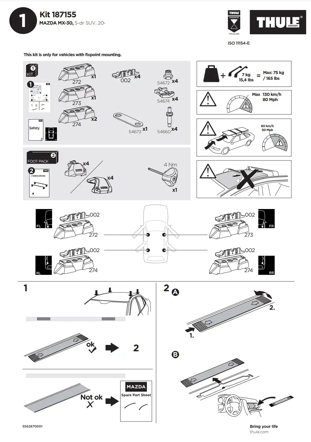 Kit THULE 187155 2 Manual