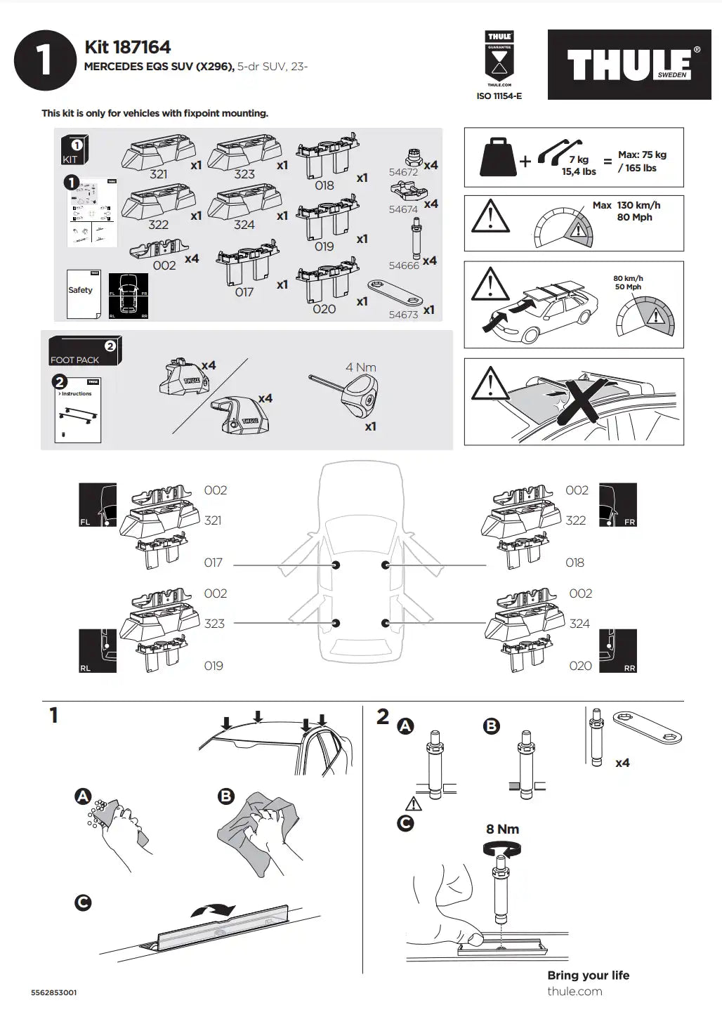 Kit THULE 187164 1 Manual