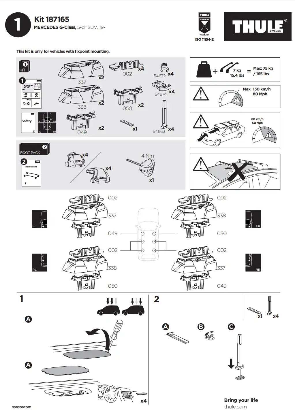 Kit THULE 187165 2 Manual