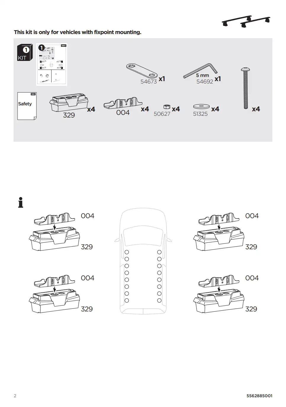 Kit THULE 187166 2 Manual
