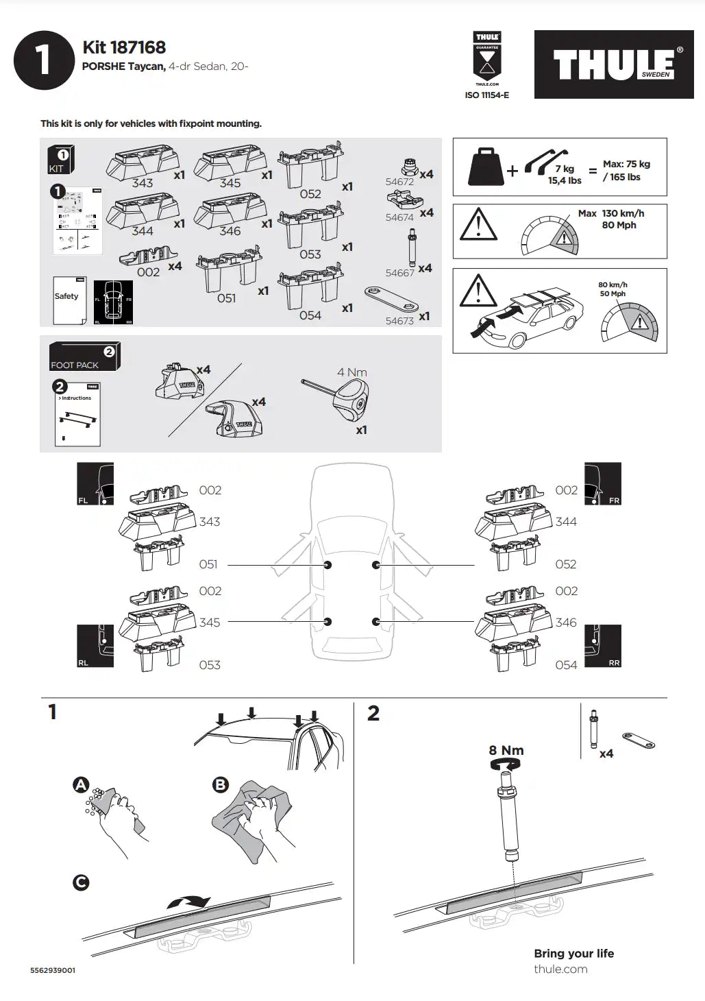 Kit THULE 187168 2 Manual