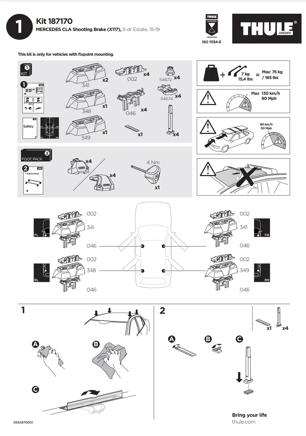 Kit THULE 187170 1 Manual