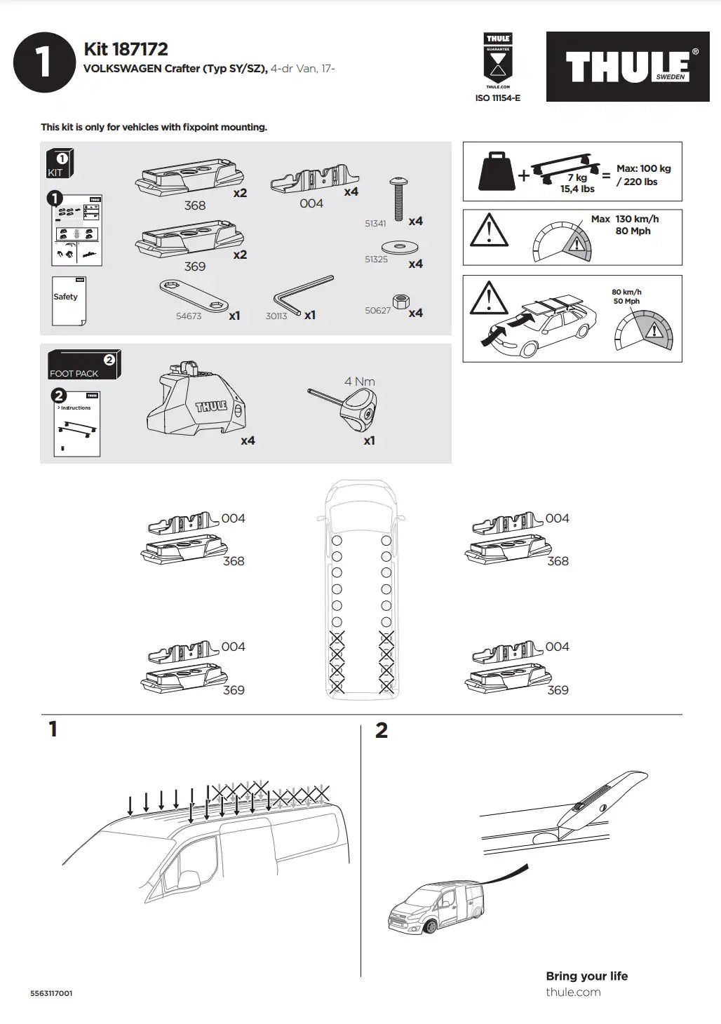 Kit THULE 187172 2 Manual