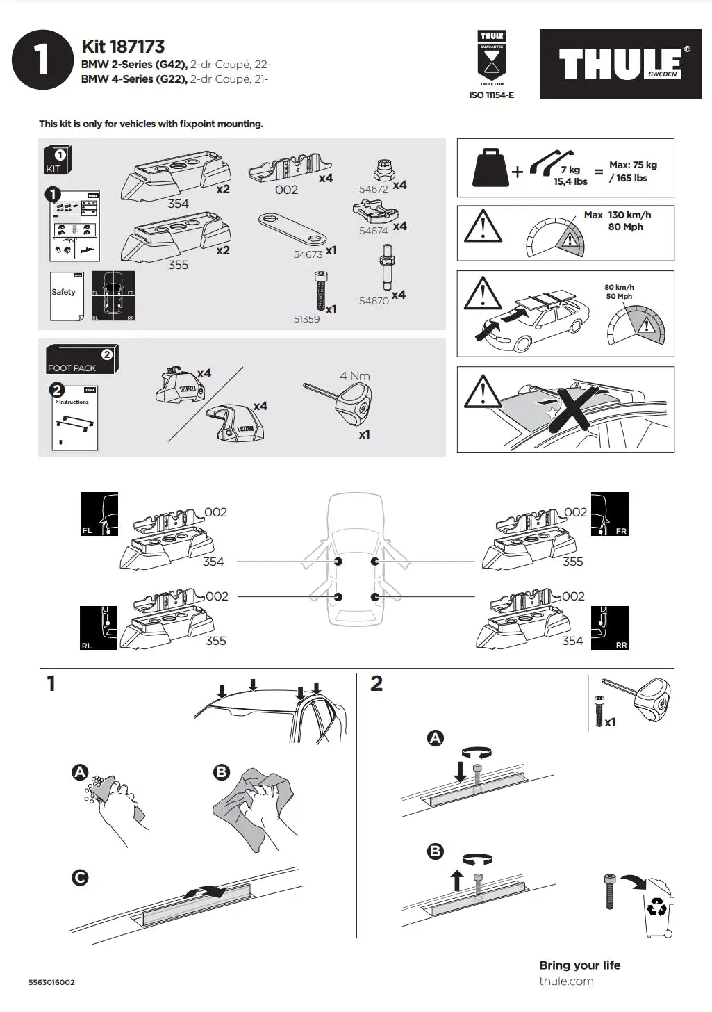 Kit THULE 187173 1 Manual