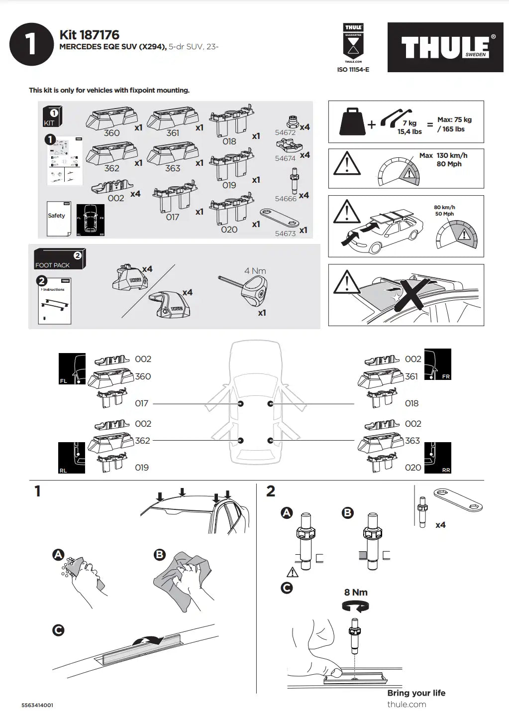 Kit THULE 187176 2 Manual
