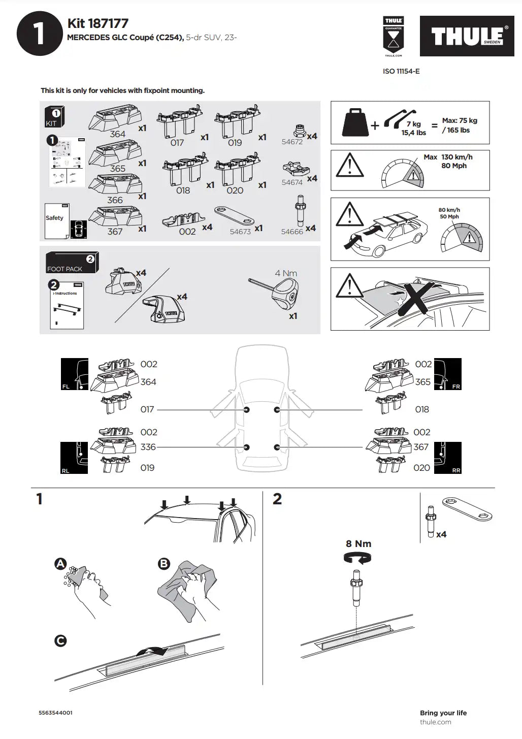 Kit THULE 187177 1 Manual