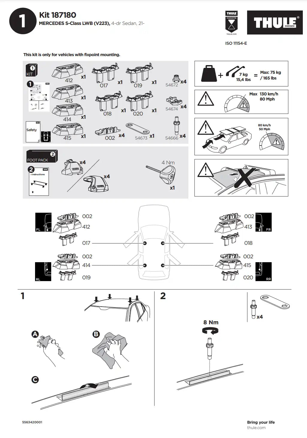 Kit THULE 187180 2 Manual