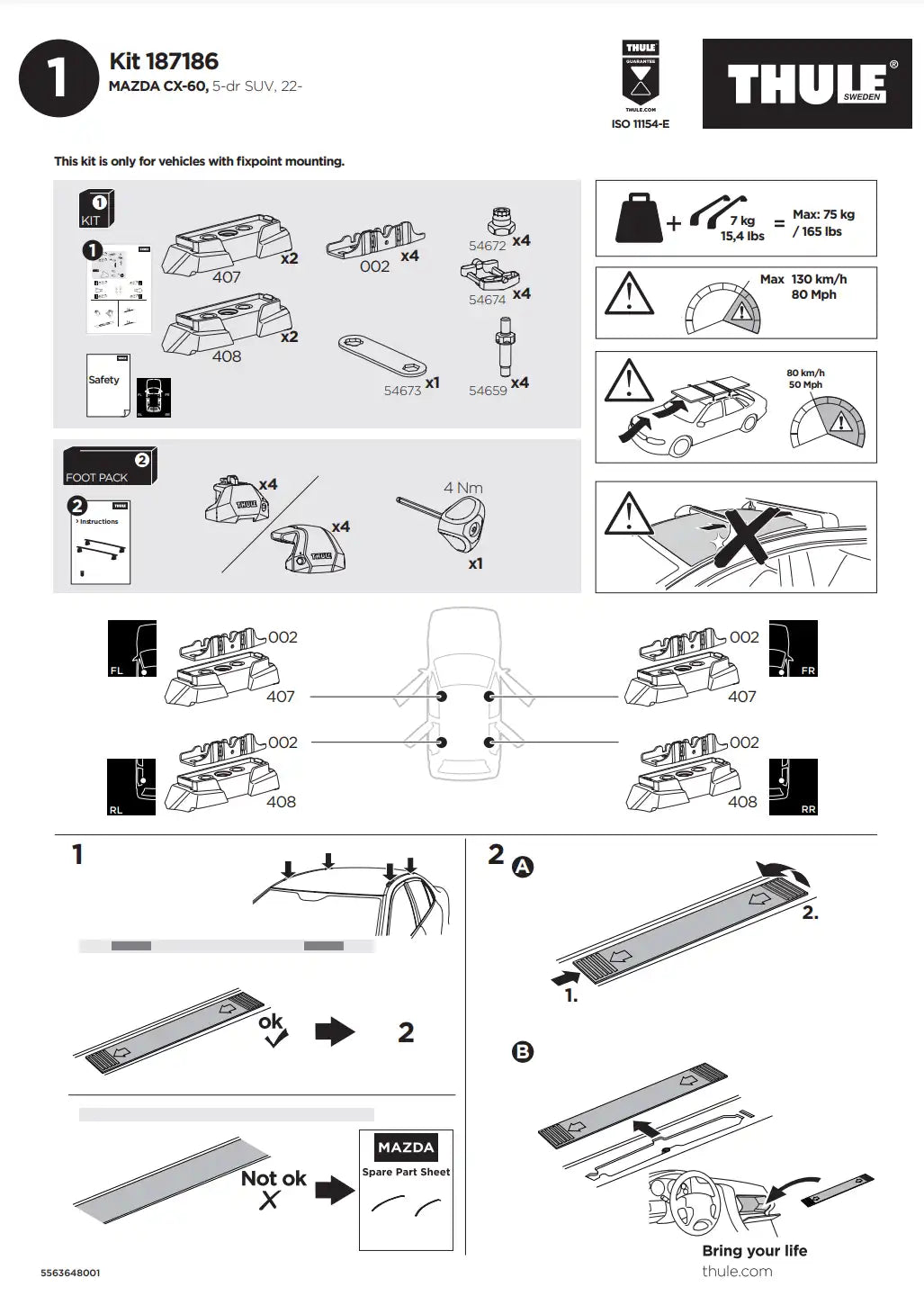 Kit THULE 187186 2 Manual