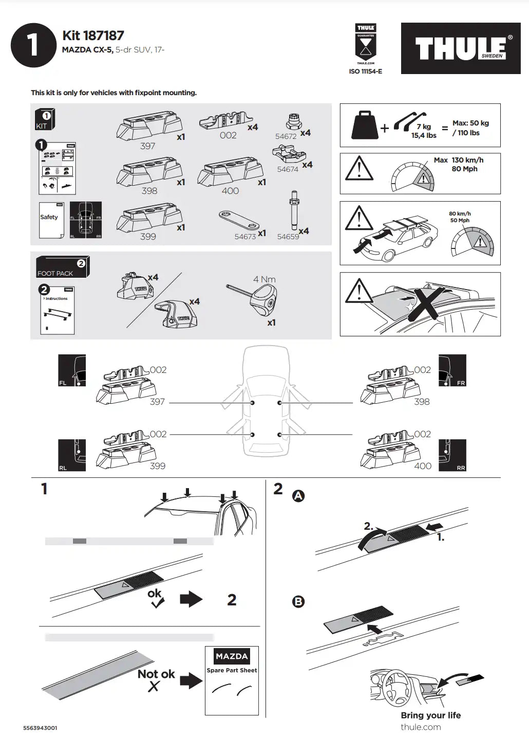 Kit THULE 187187 1 Manual
