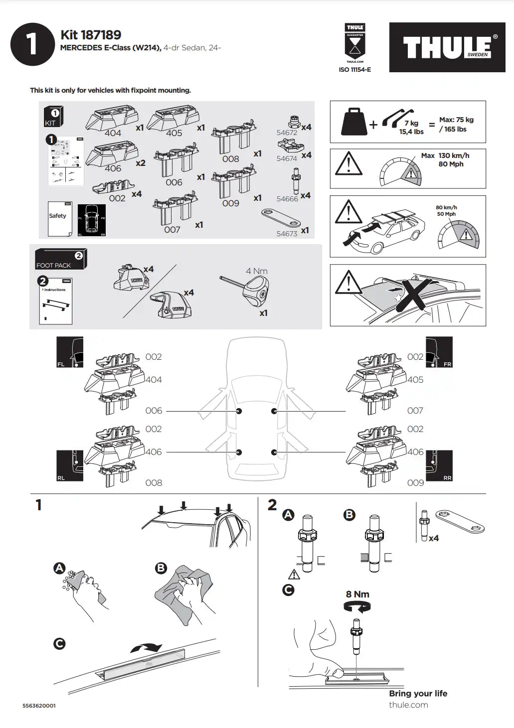 Kit THULE 187189 2 Manual