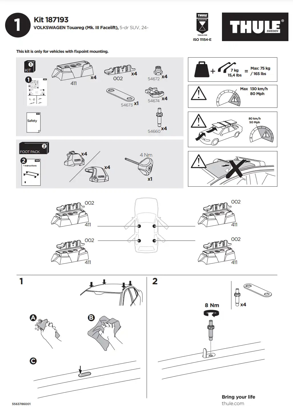 Kit THULE 187193 2 Manual