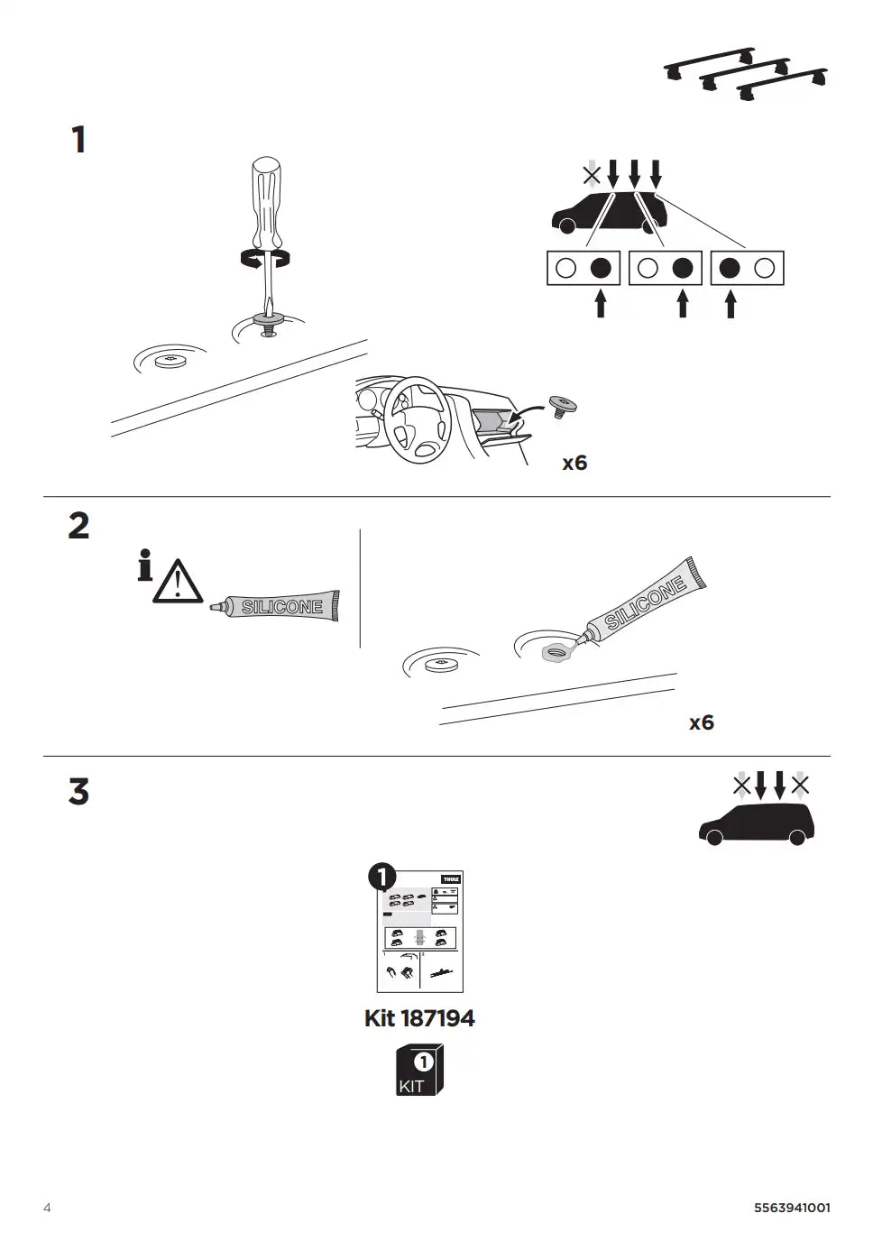 Kit THULE 187195 4 Manual