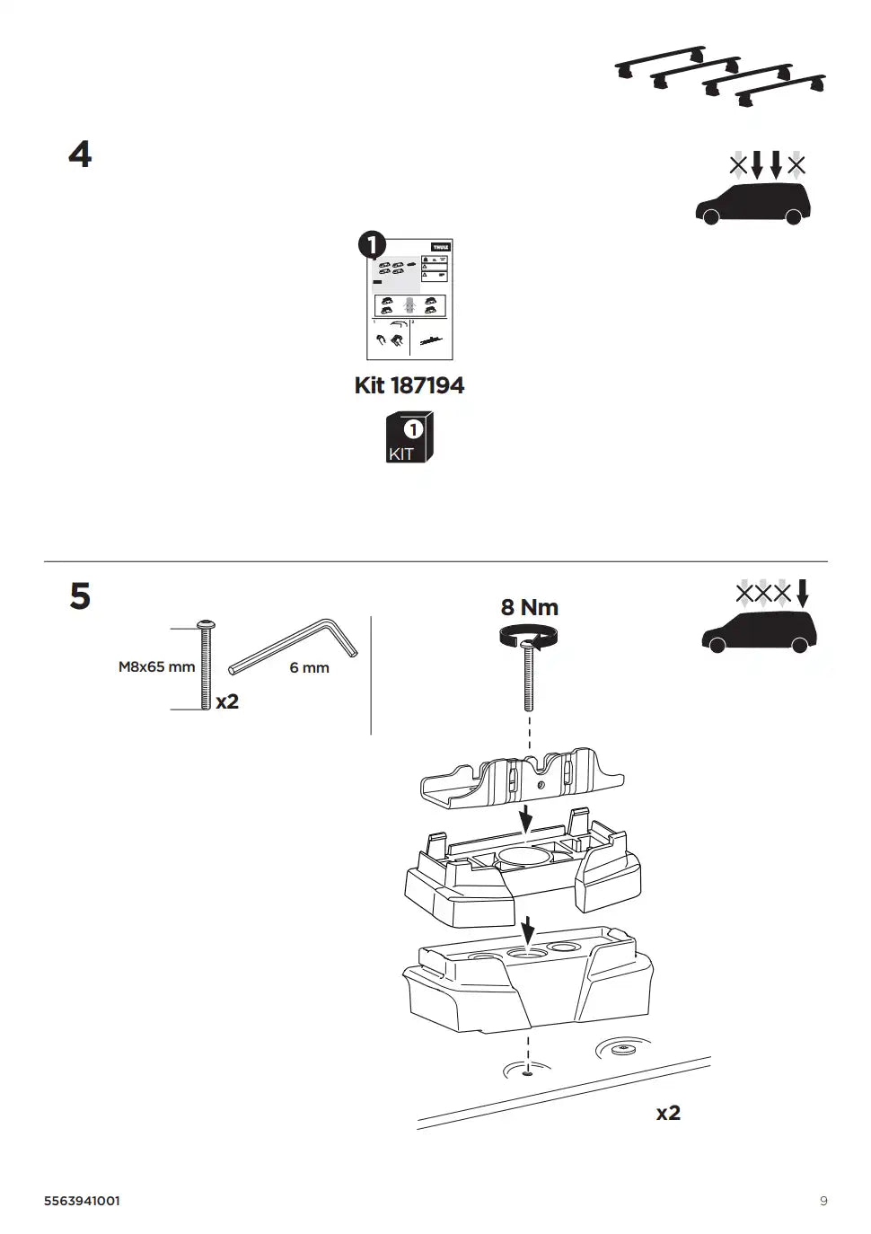 Kit THULE 187195 9 Manual