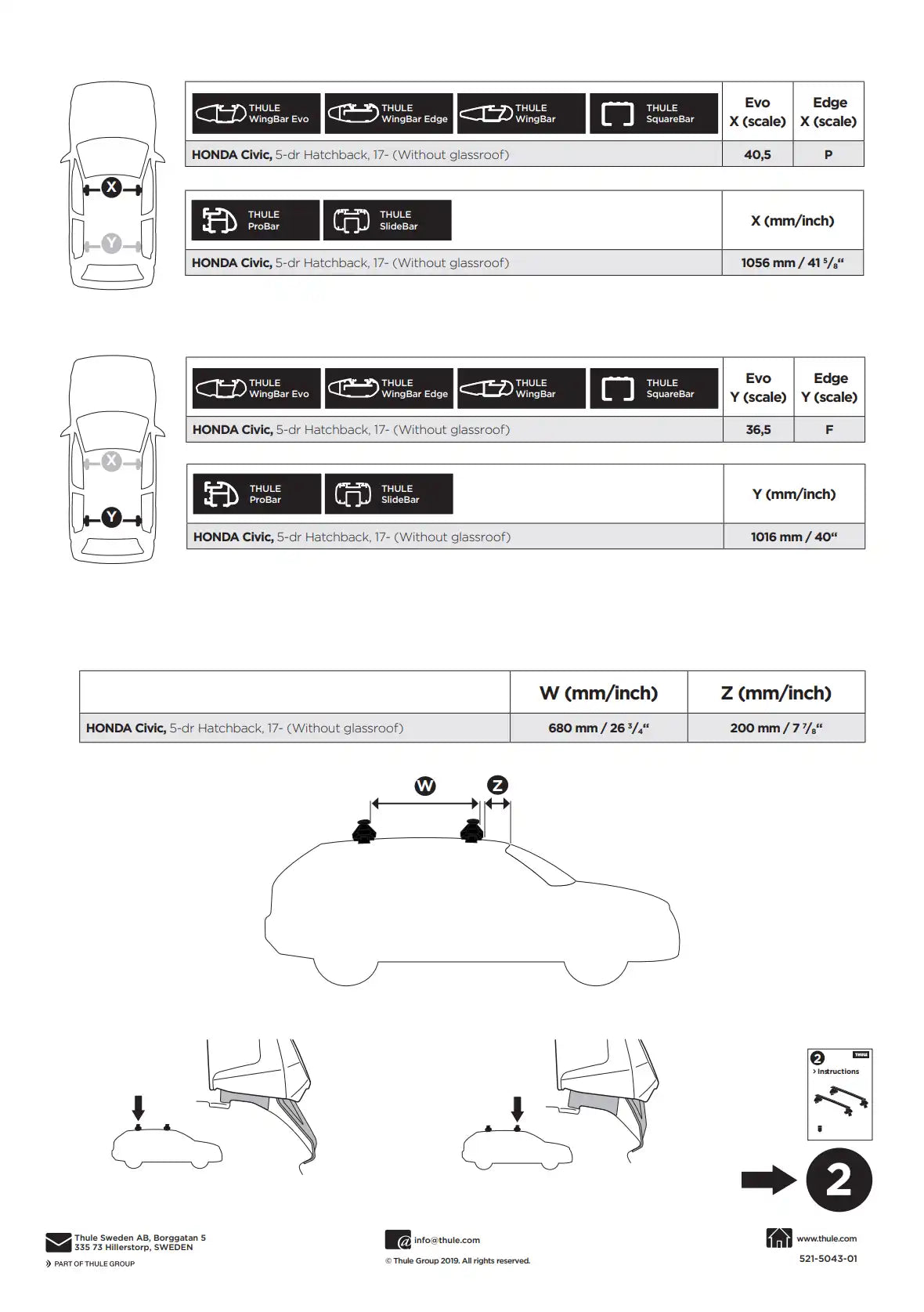 Kit Thule 145043 2 Manual