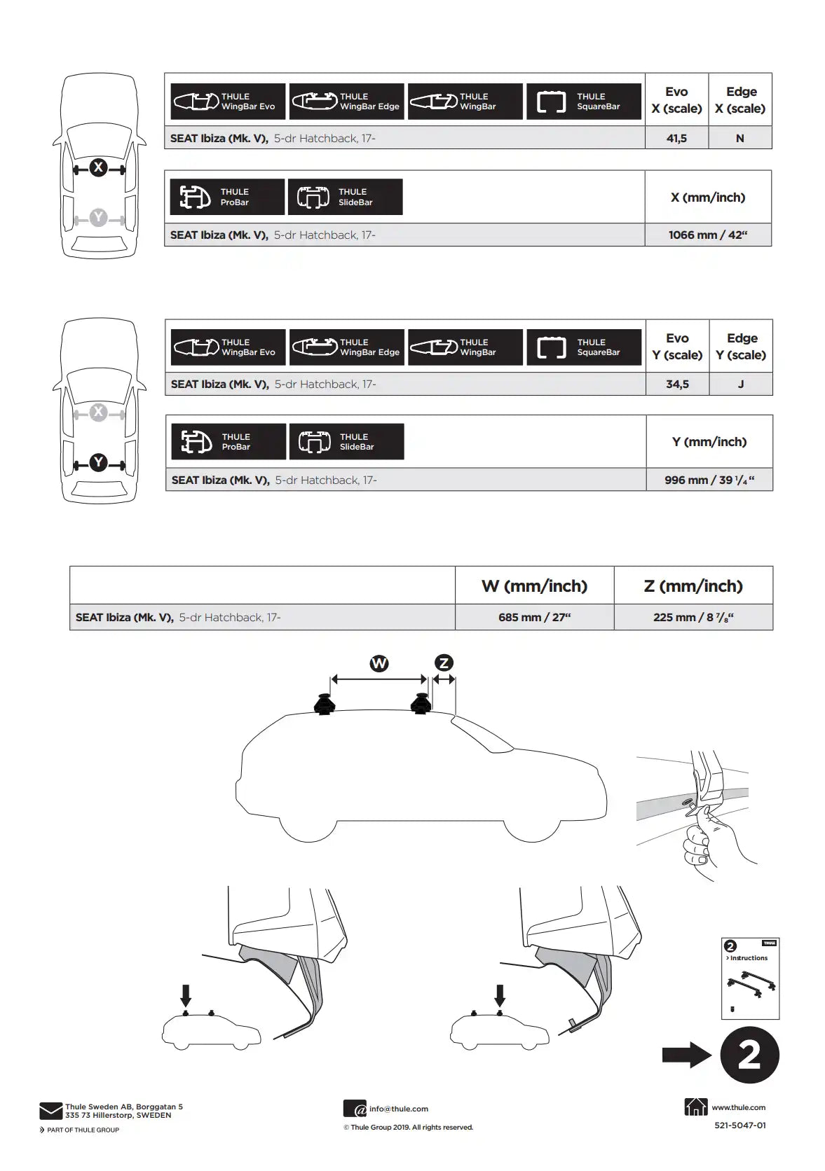 Kit Thule 145047 2 Manual