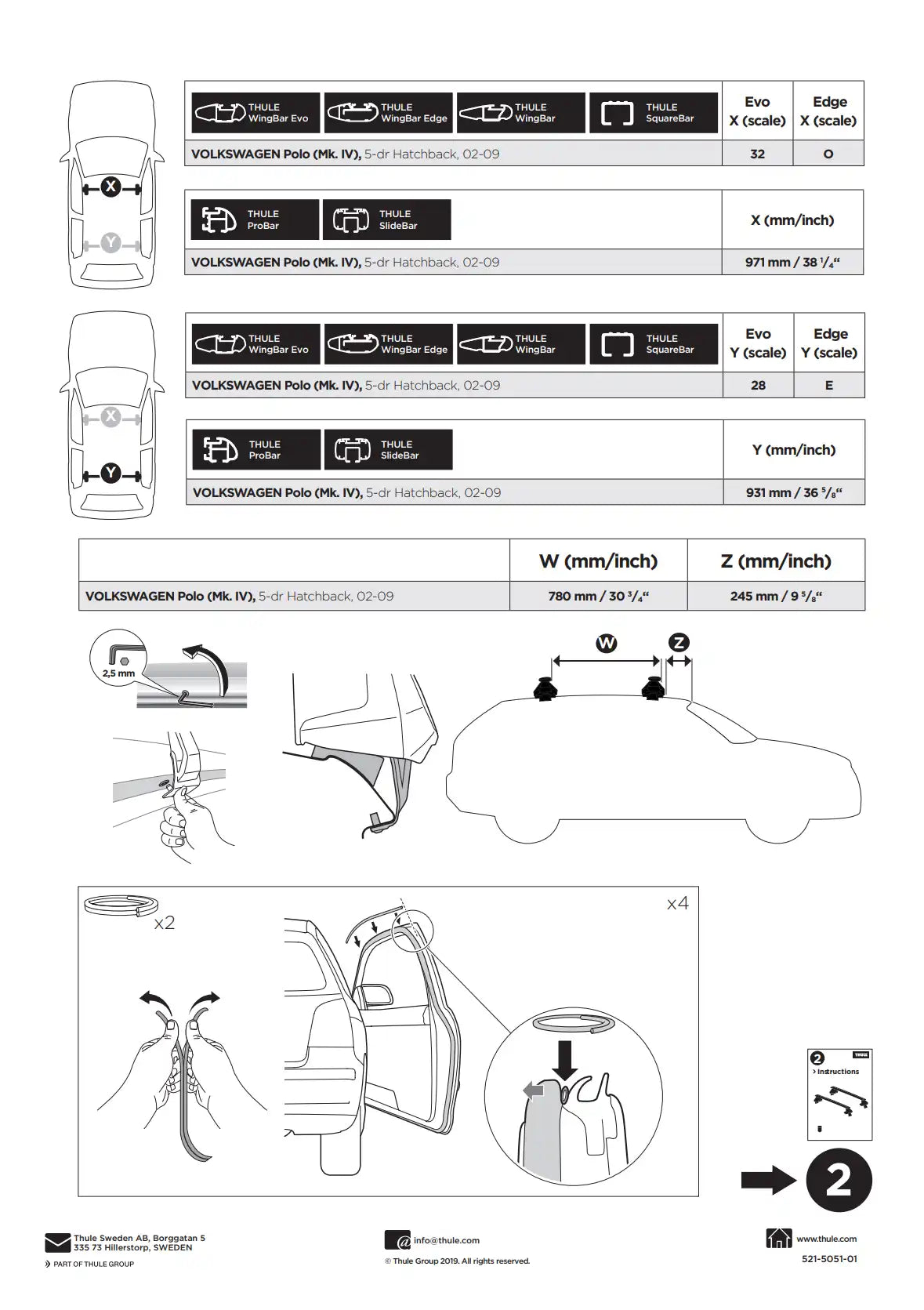 Kit Thule 145051 1 Manual