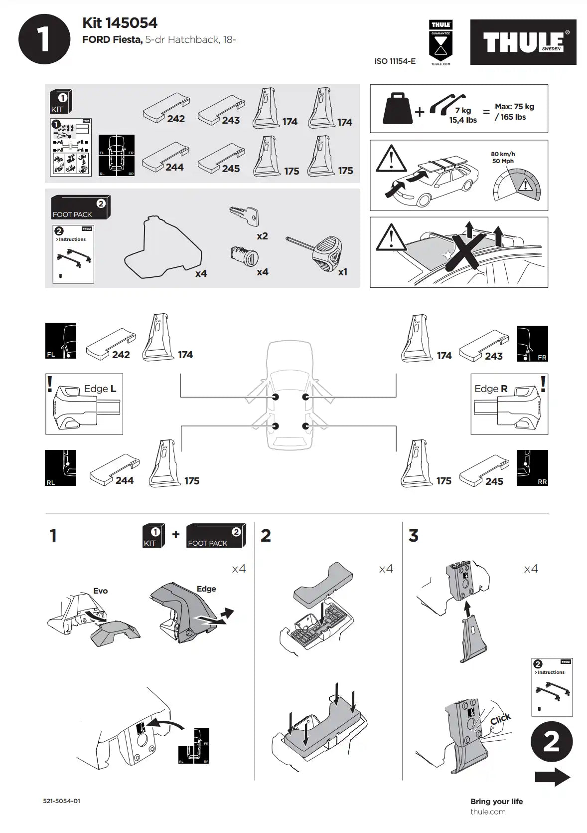 Kit Thule 145054 1 Manual