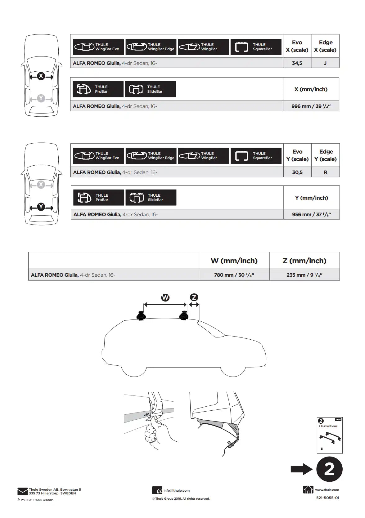 Kit Thule 145055 1 Manual