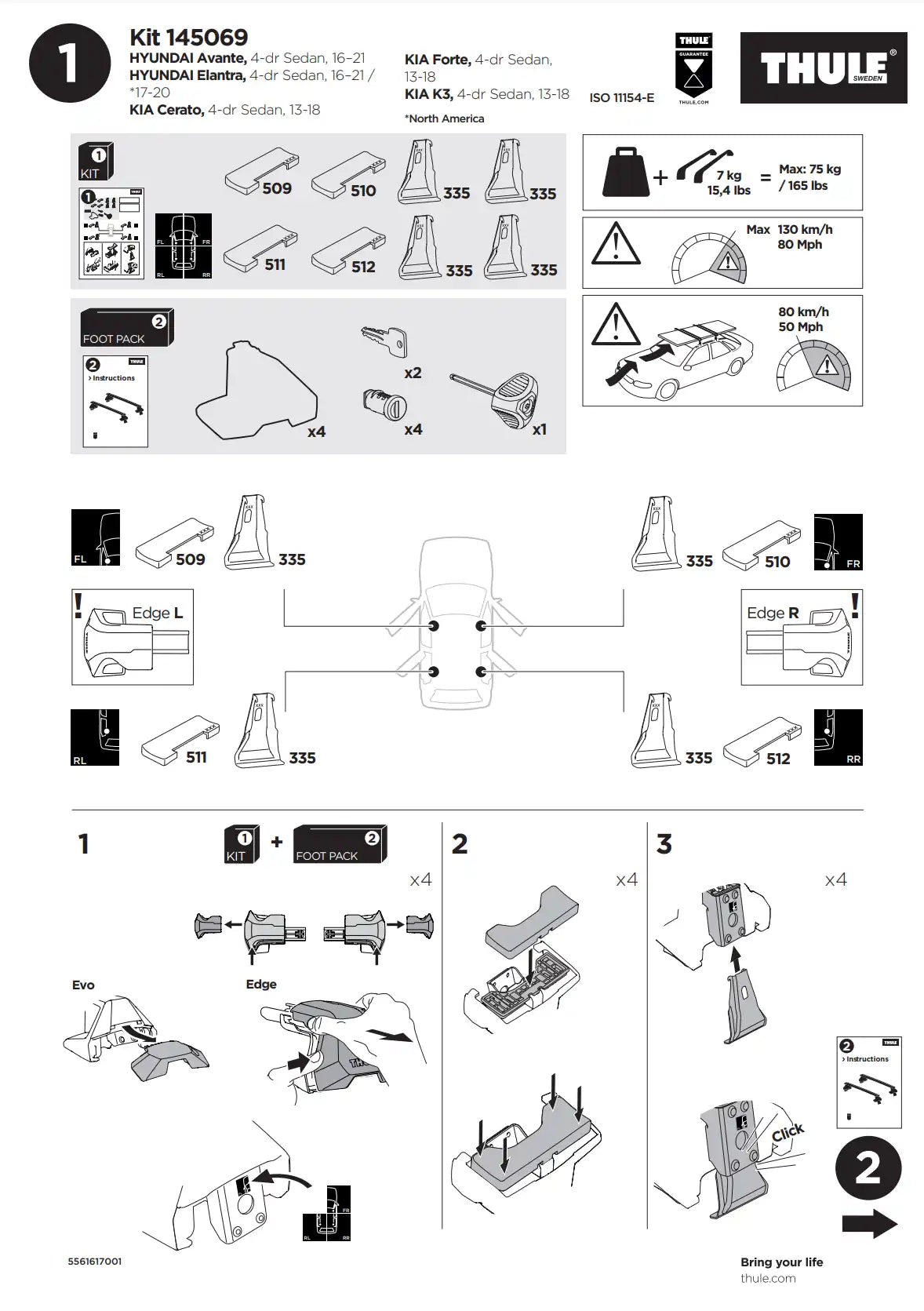 Kit Thule 145069 2 Manual