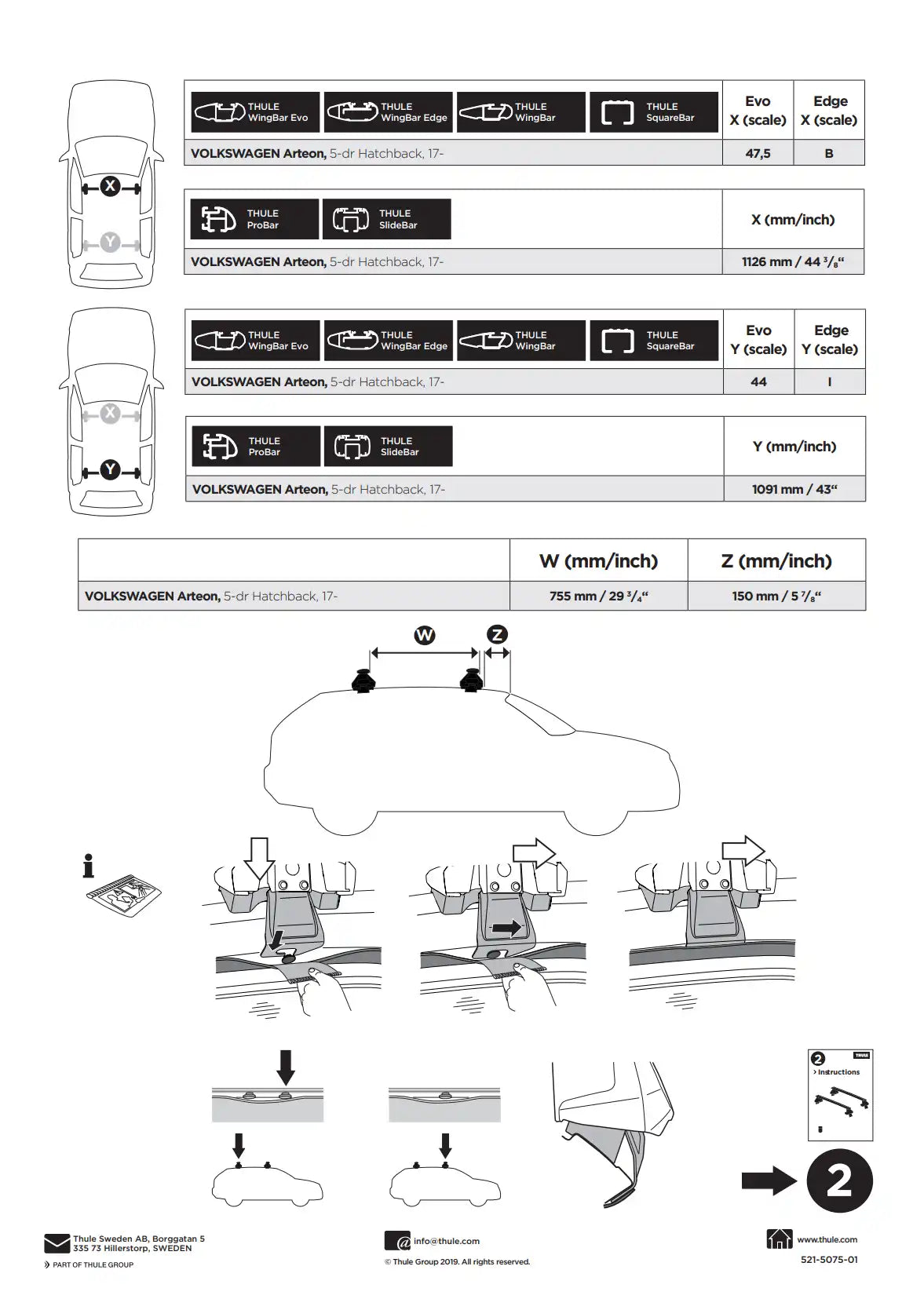 Kit Thule 145075 1 Manual