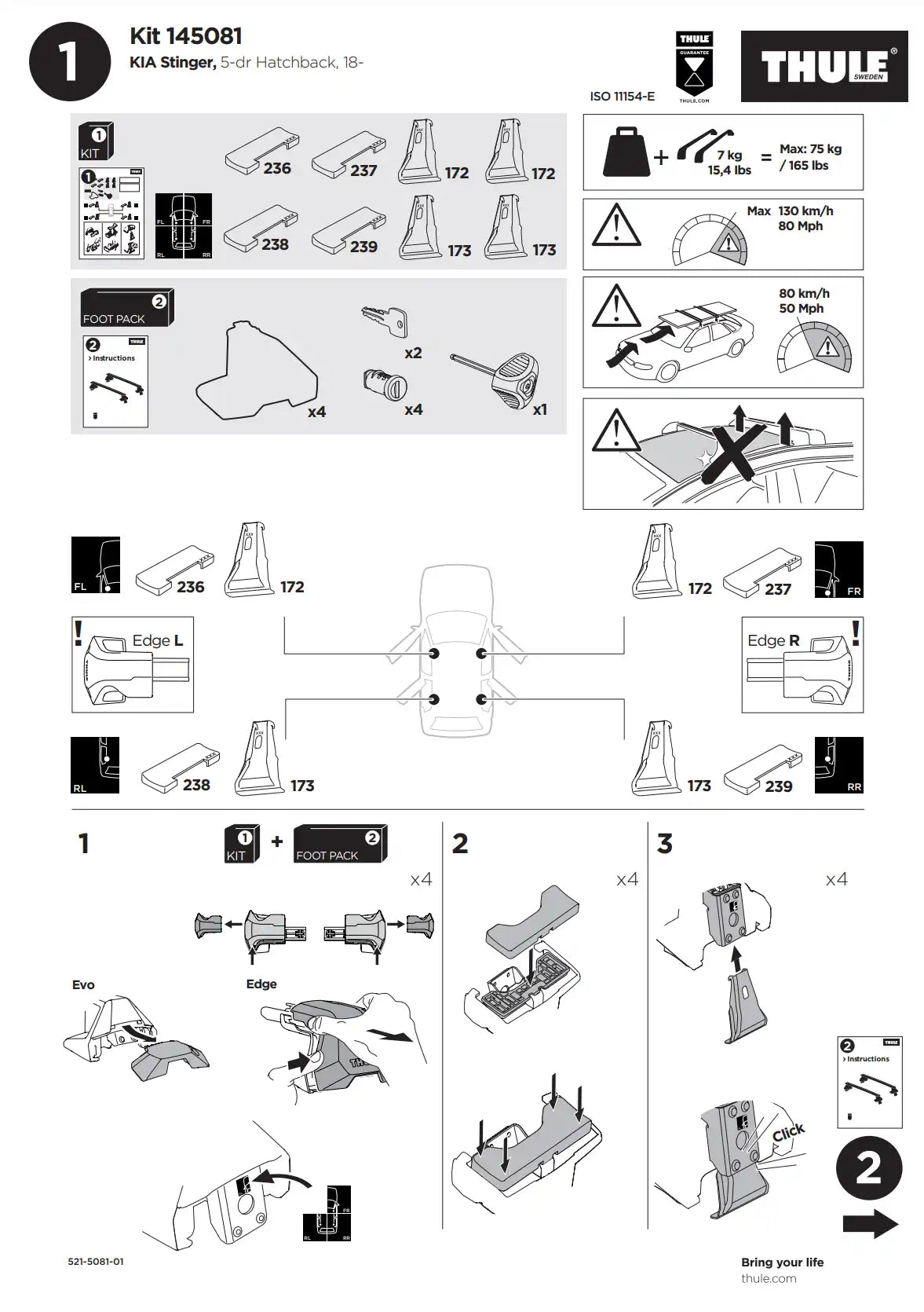 Kit Thule 145081 2 Manual