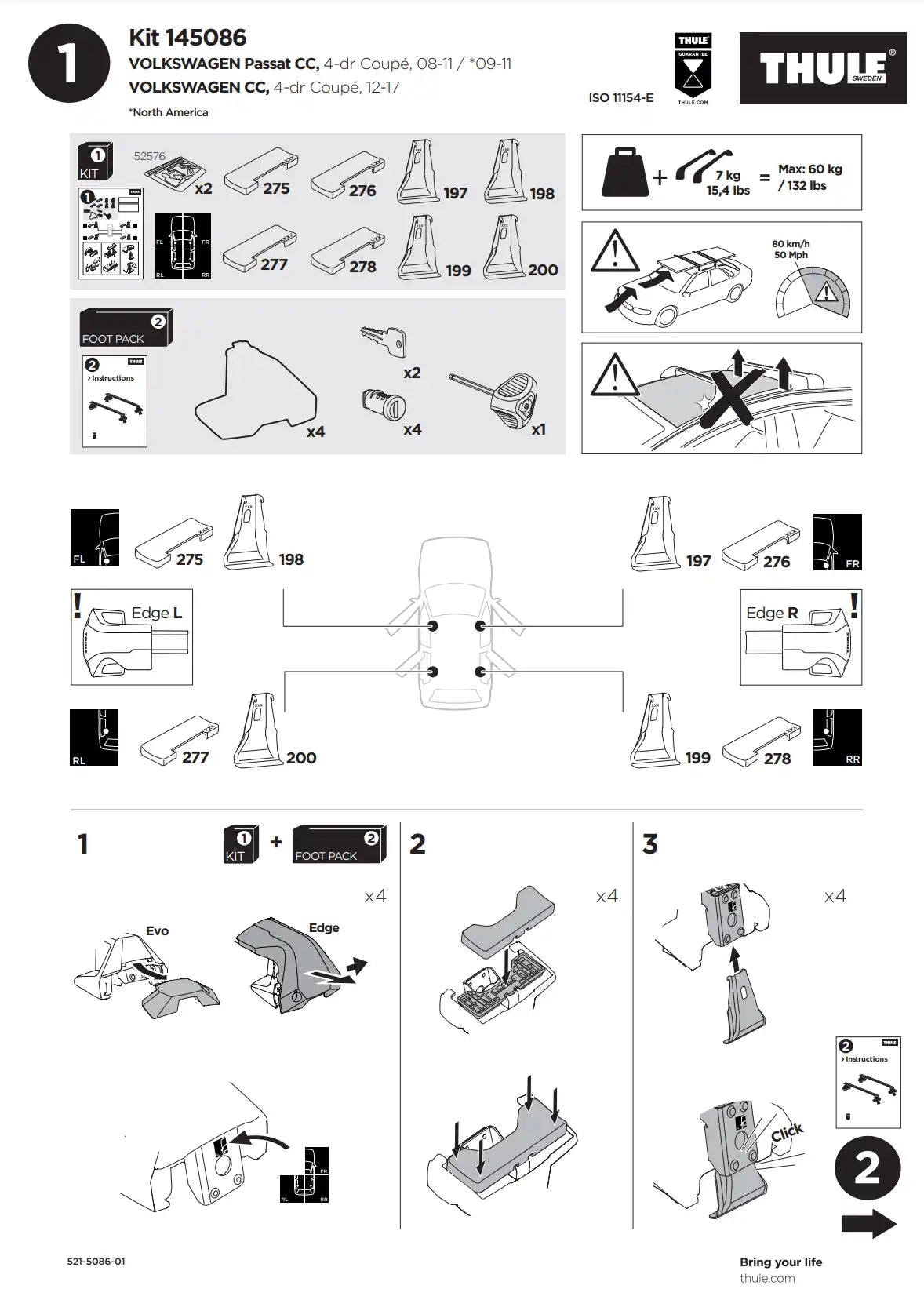 Kit Thule 145086 2 Manual