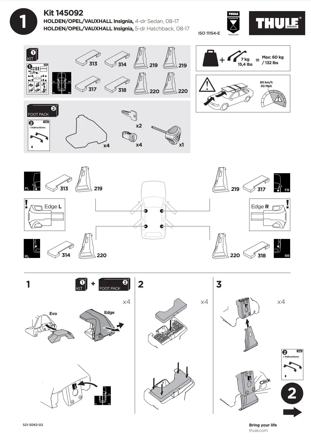 Kit Thule 145092 2 Manual