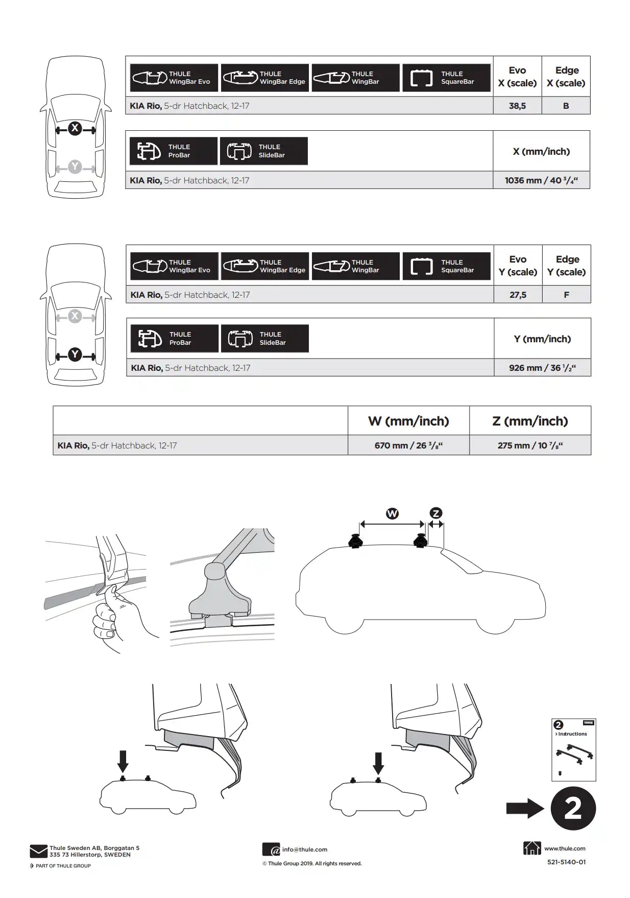 Kit Thule 145140 01 Manual