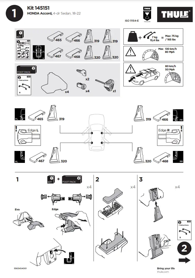 Kit Thule 145151 02 Manual