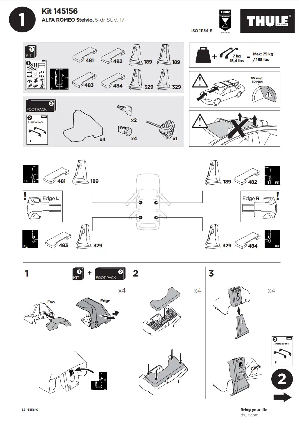 Kit Thule 145156 02 Manual