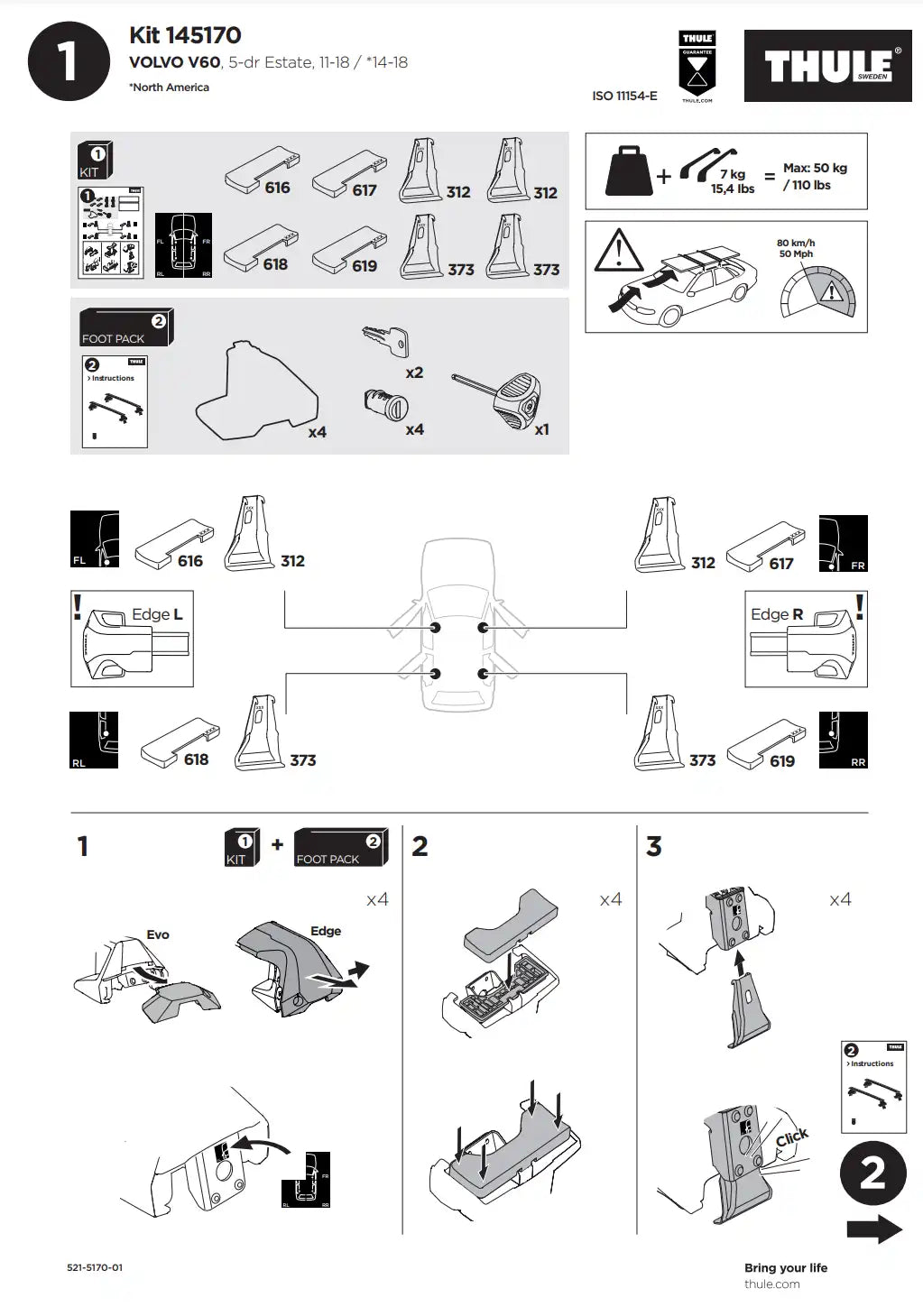 Kit Thule 145170 1 Manual