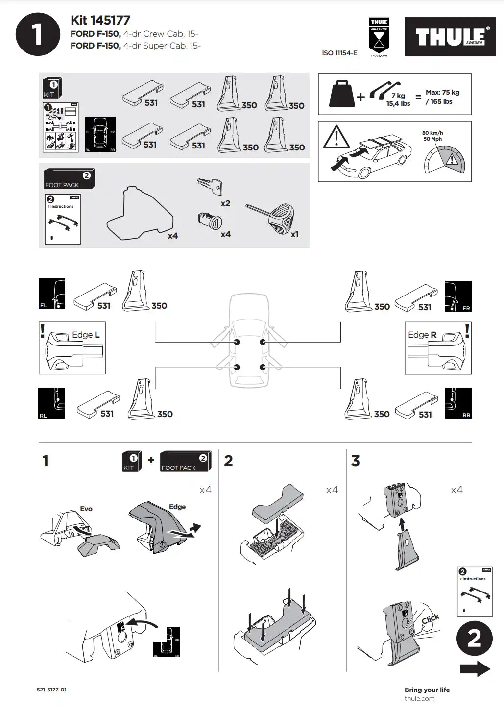 Kit Thule 145177 2 Manual