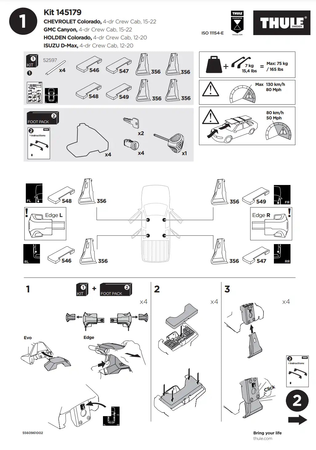 Kit Thule 145179 2 Manual