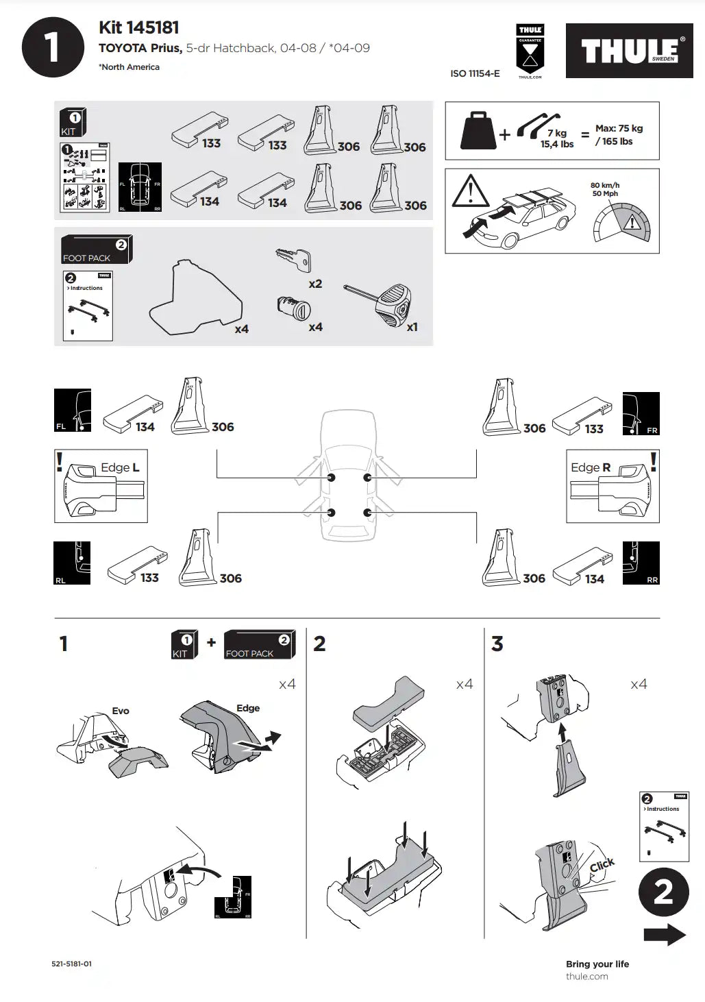 Kit Thule 145181 2 Manual