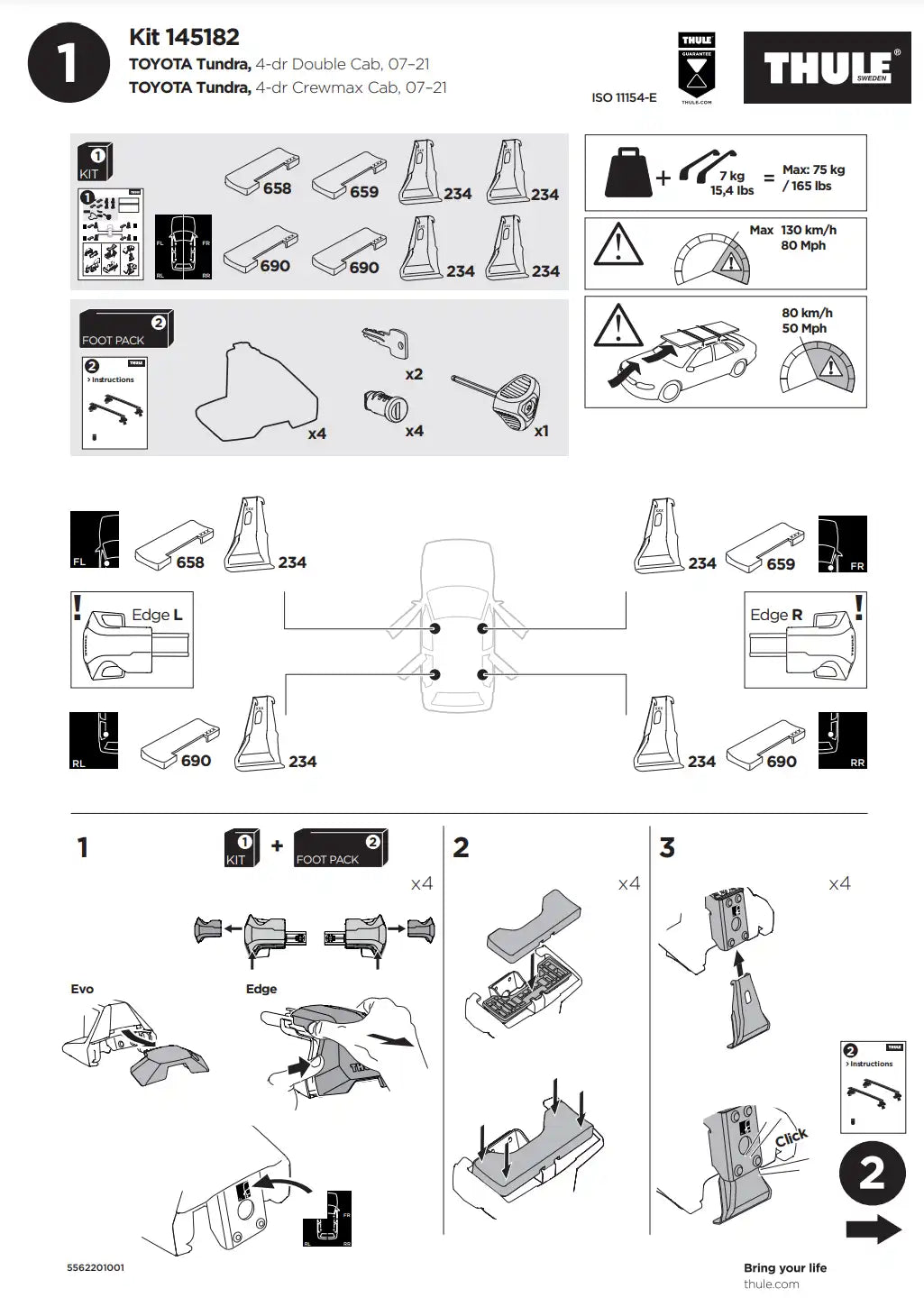 Kit Thule 145182 2 Manual