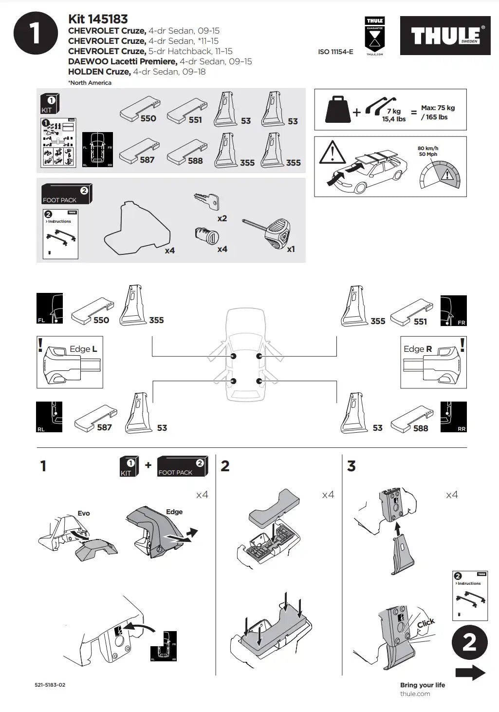 Kit Thule 145183 2 Manual
