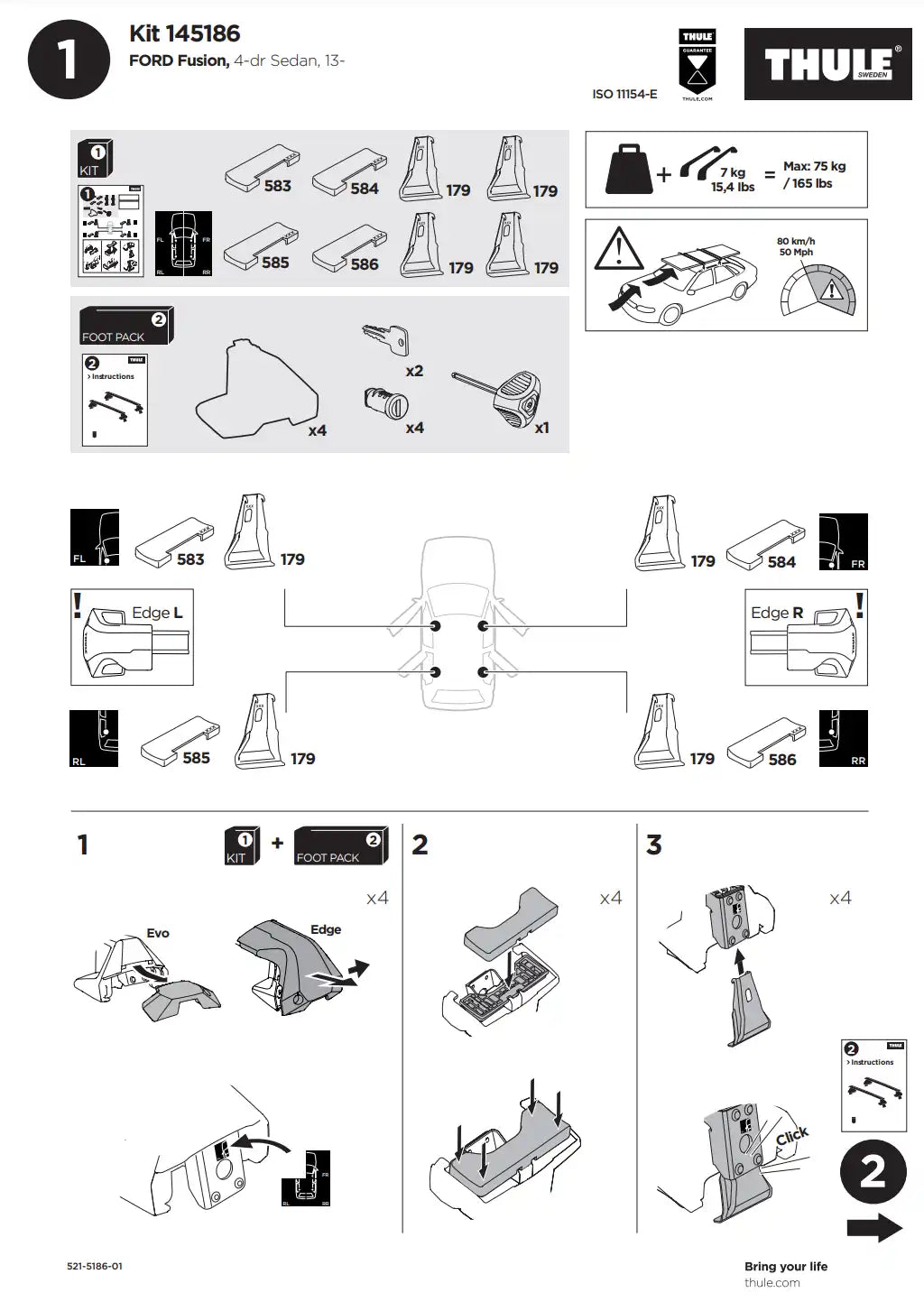 Kit Thule 145186 2 Manual