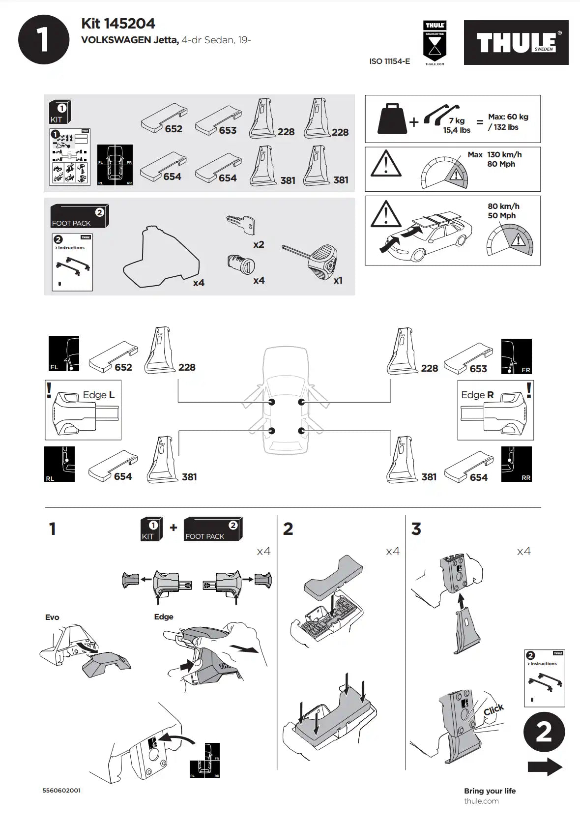 Kit Thule 145204 2 Manual