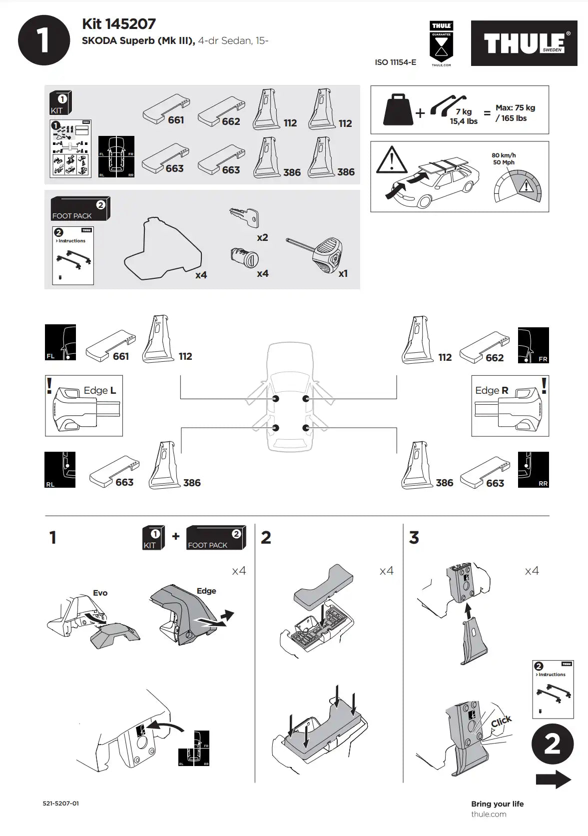 Kit Thule 145207 2 Manual