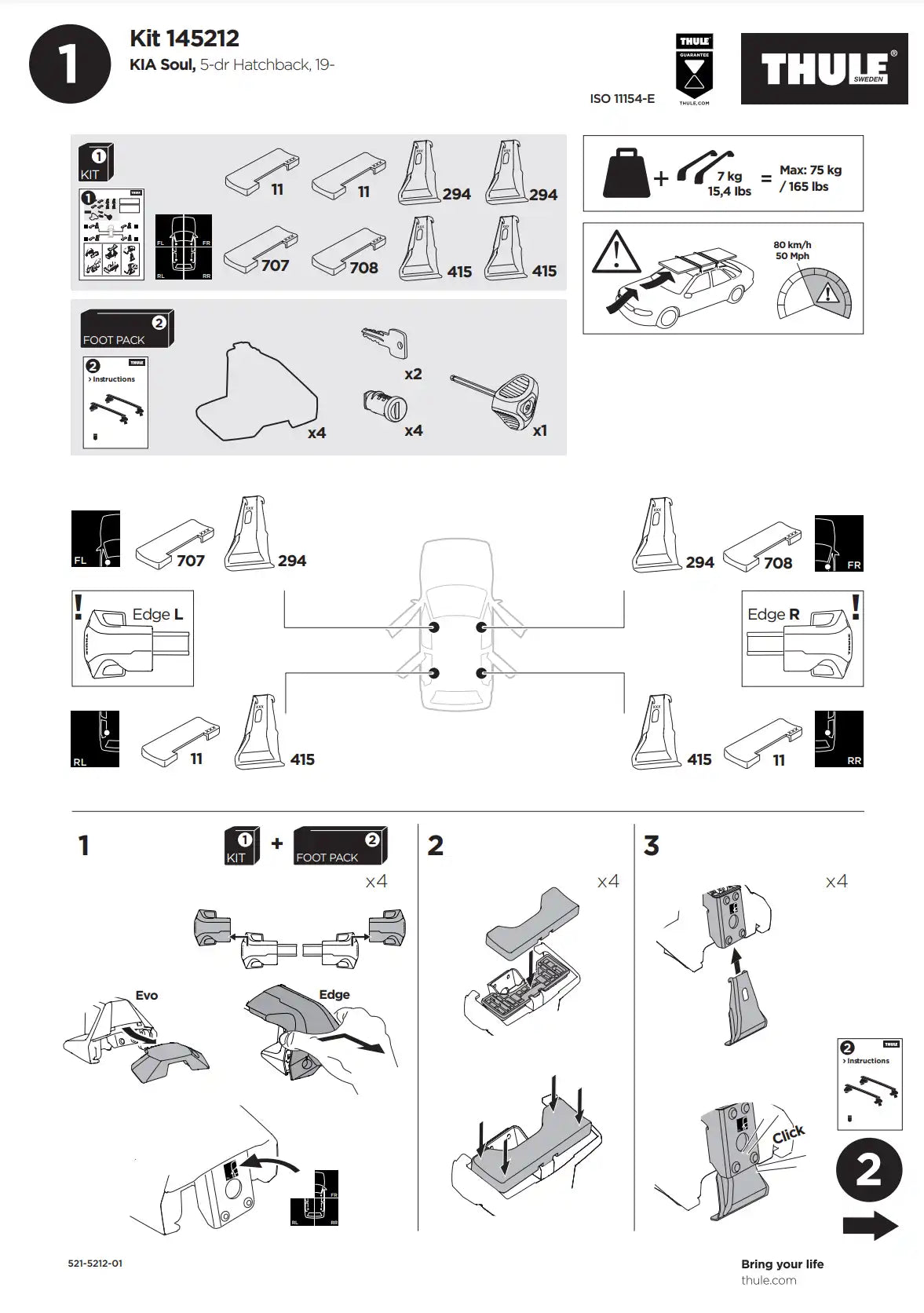 Kit Thule 145212 2 Manual